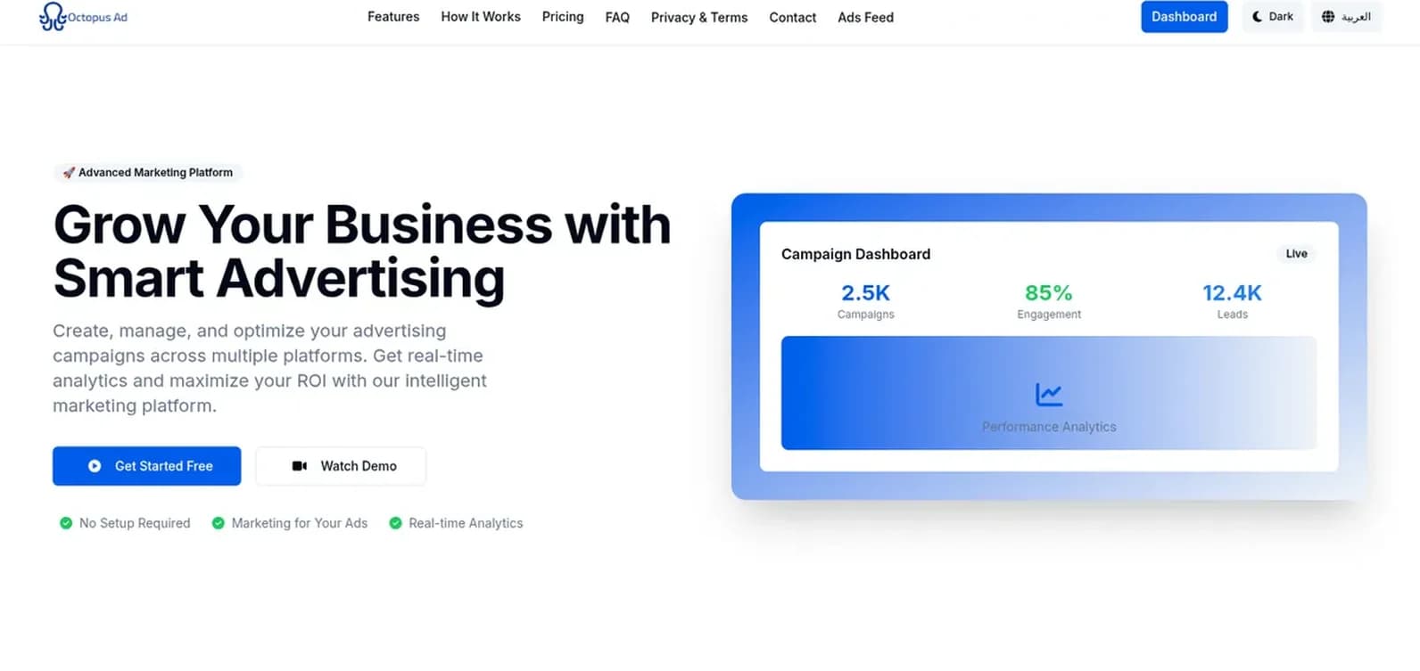 Octopus Ad – Marketplace Platform hero image